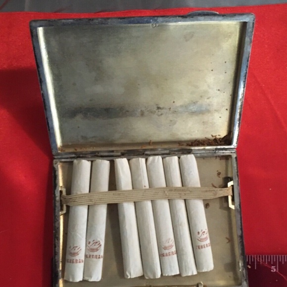 Vtg Heavy Sterling Silver Cigarette Case Map India - Picture 6 of 6